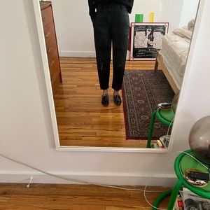 Zara Black Pleather Pants XS